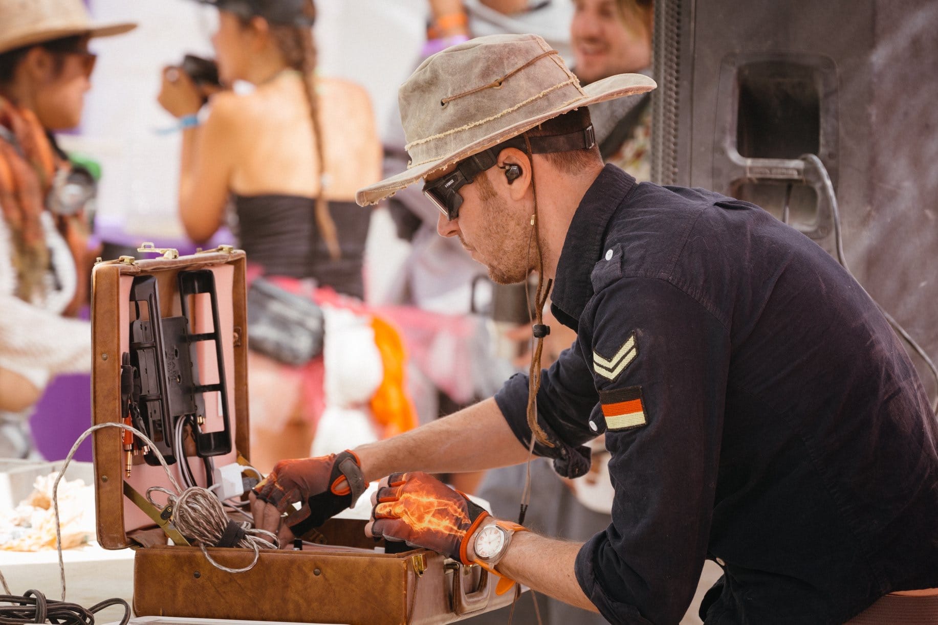 Briefcase Burning Man